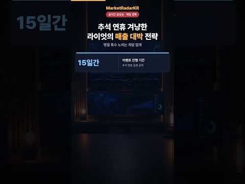 추석 연휴 겨냥한 라이엇의 매출 대박 <strong>전략</strong> #<strong>Shorts</strong>