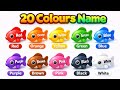 20 Colours Name English and Hindi | Preschool Color Learning 🎨👶 JOJO WALA COLOUR