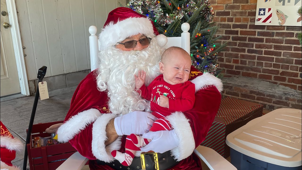 Elias 1st Time Meeting Santa Claus