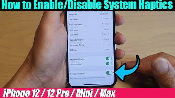 iPhone 12/12 Pro: How to Enable/Disable System Haptics