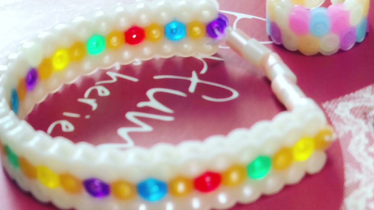 アイロンビーズで作ろう Kidsブレスレット 指輪の作り方 Youtube