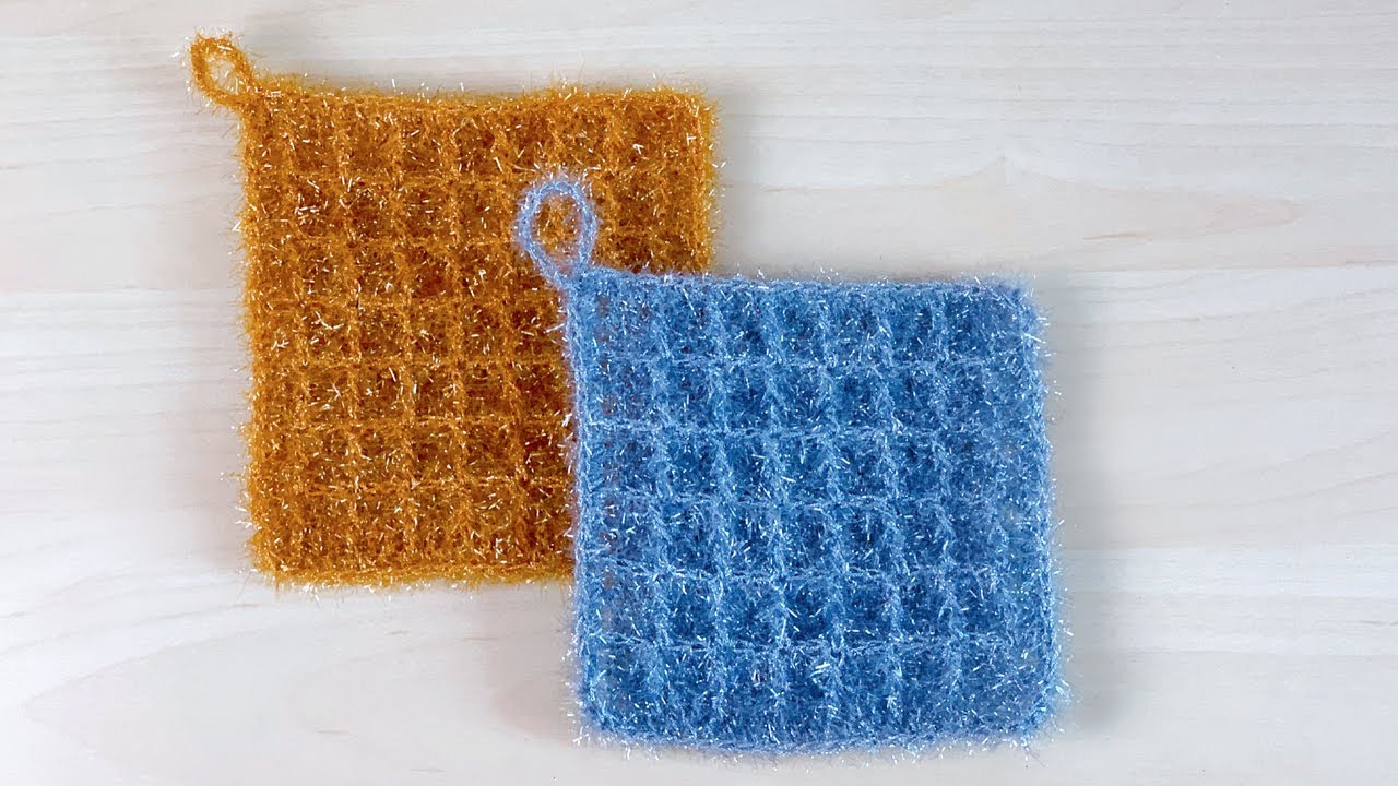 [일반실 영상] 코바늘 초보자를 위한 와플 수세미 뜨기, Crochet Waffle Scrubbies