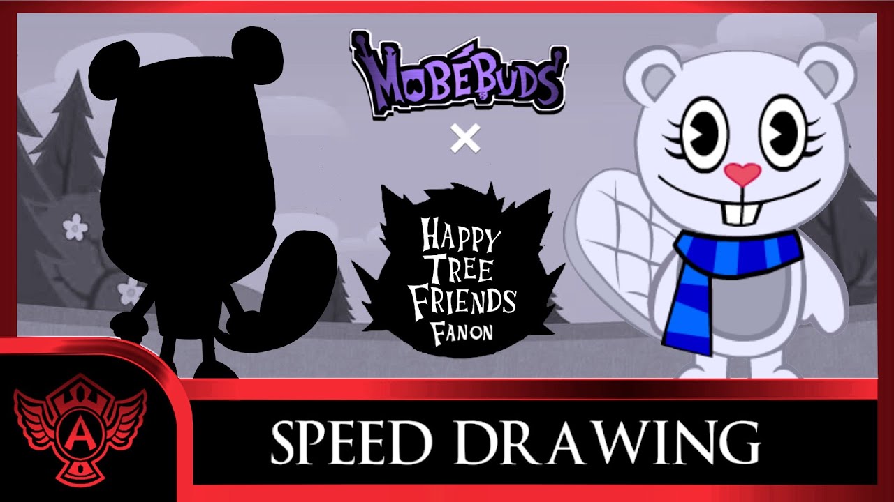 Speed Drawing: Happy Tree Friends Fanon - Shivers | Mobebuds Style