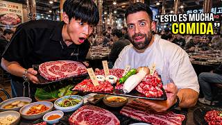 Com Toda La Carne De La Mejor Bbq Coreana Y El Camarero Se Asust