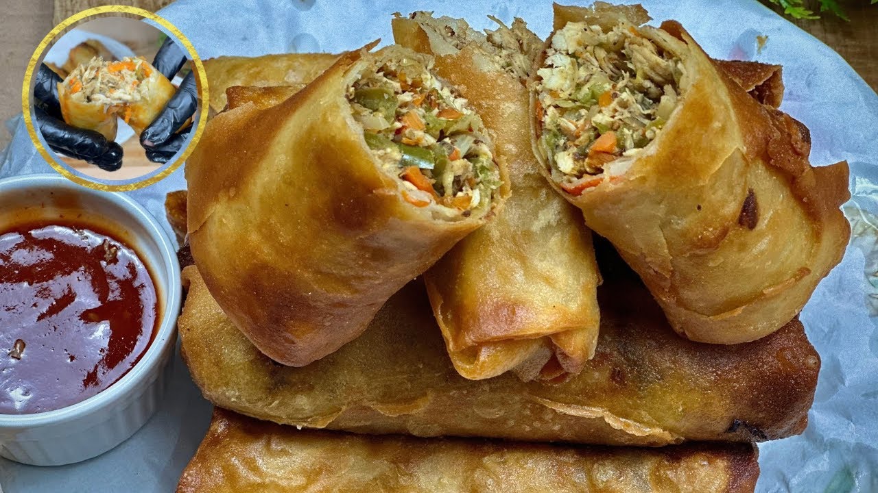 Ramadan Special Chicken Vegetables Spring Roll Recipe | Crispy Iftar Snack