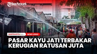 20 Lapak di Pasar Kayu Jati Terbakar, Pedagang Sembako dan Warnet Rugi hingga Ratusan Juta Rupiah.