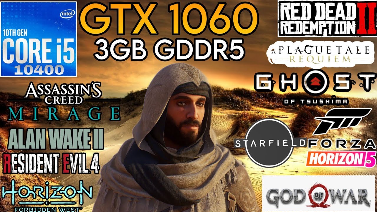 ゲーミングPC☆i5-10400 GTX1060 GTX 1060 (3GB) + i5 10400 & 24GB Ram - Test In 12 Games In 2024