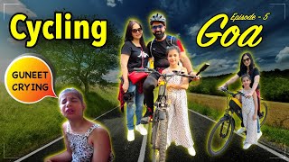 Guneet Crying while Cycling | Goa Vlog Ep.5 @RamneekSingh1313 @CuteSisters Ep. 5  | Harpreet SDC