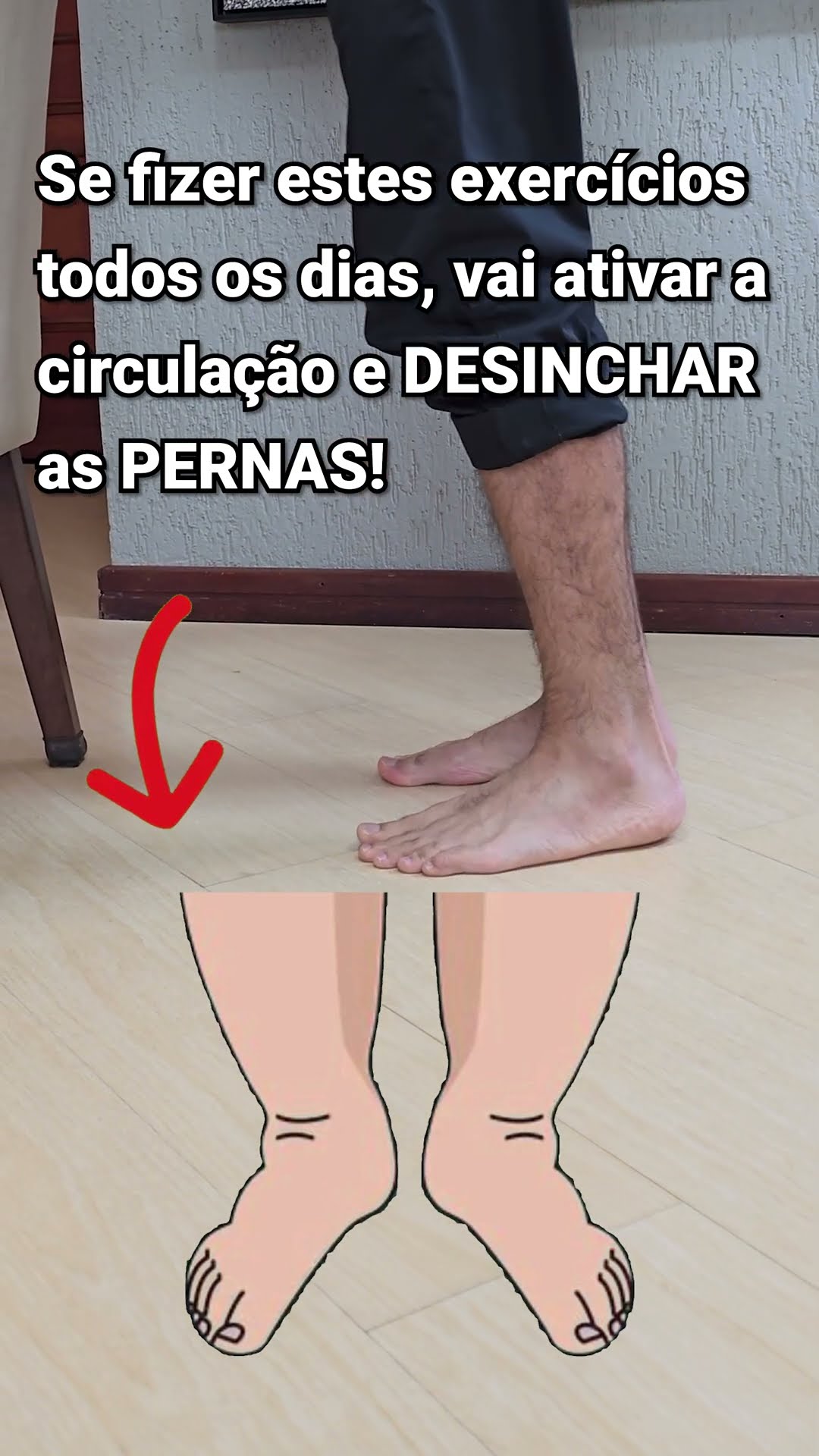 Me siga para desinchar as pernas. ?
