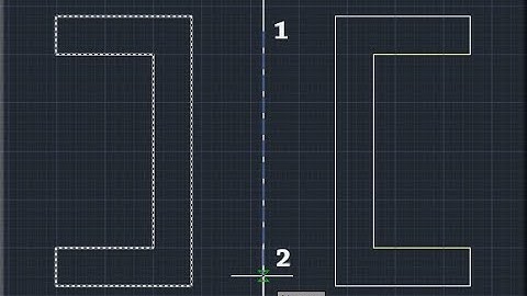 Sử dụng lệnh Mirror (MI) tạo ra phiên bản đối xứng trong bản vẽ Autocad