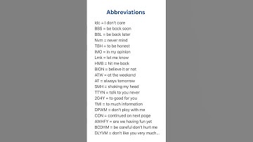 Common Internet Abbreviations and Their Meanings | Essential English Abbreviations Explained
