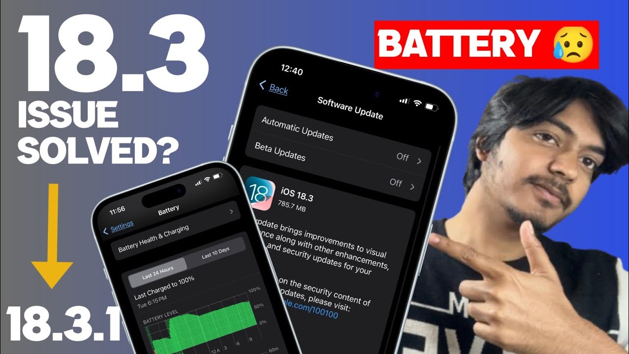 😥 iOS 18.3 Battery Drain Issue | iOS 18.3 Update Battery Drain | iOS 18 ...