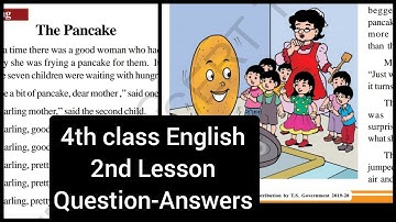 4th class English Lesson 2 "The Pancake" Question-Answers| English TS board Online classes