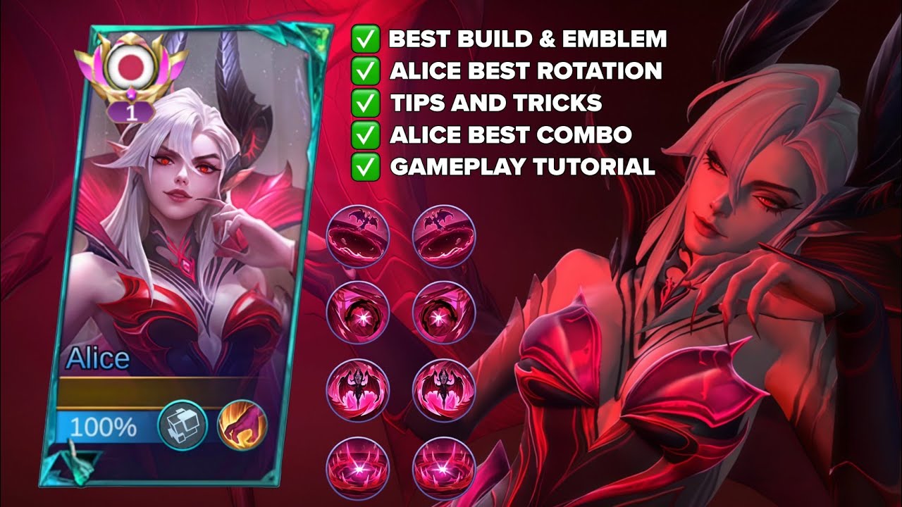 HOW TO PLAY REVAMPED ALICE - BEST BUILD, EMBLEM, COMBO AND JUNGLE ROTATION GUIDE