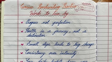 How to write neat cursive handwriting | how to write in cursive handwriting 