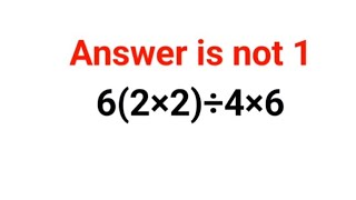 6(2×2)÷4×6 The answer is not 1. Many got it wrong!  Ukraine Math Test #math #percentages #ukraine