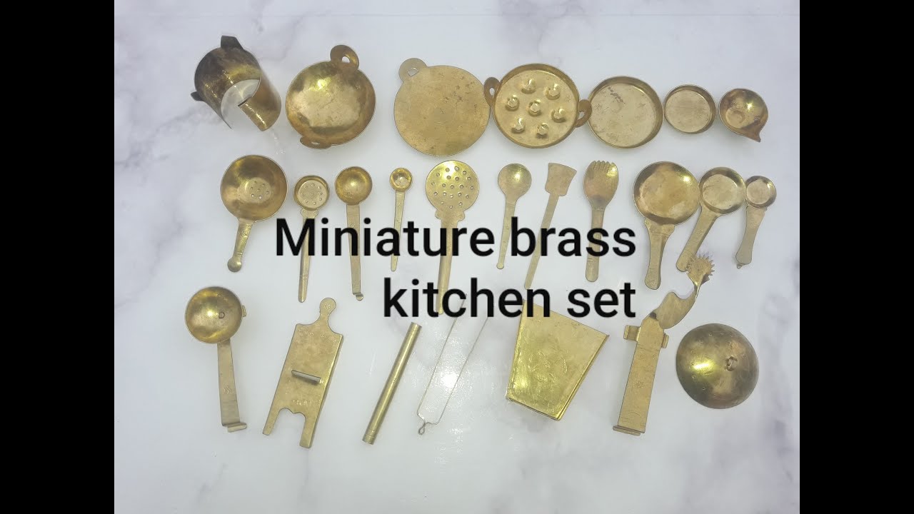 Unboxing miniature kitchen set brass | brass kitchen set| miniature kitchen set | brass miniature