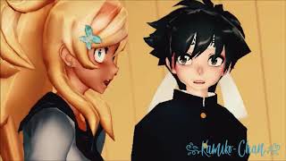 [MMD yandere simulator + genderbend] Kamikos snaping defense