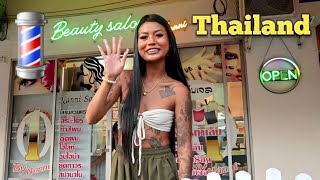 💈BARBER GIRL CREAM says SHE KNOWS How to TAKE CARE my Hair. | Pattaya, Thailand 🇹🇭 (ASMR)
