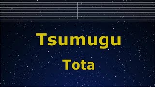 Karaoke♬ Tsumugu - Tota 【No Guide Melody】 Instrumental, Lyric Romanized