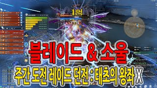 [블레이드 &amp; 소울] 주간 도전 레이드 던전 : 태초의 왕좌 (X) (Blade &amp; Soul)…