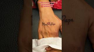 Maa ❤️ papa name tattoo design #trending #tattoo #tattooartist #tattoolover #tattooblack🫰