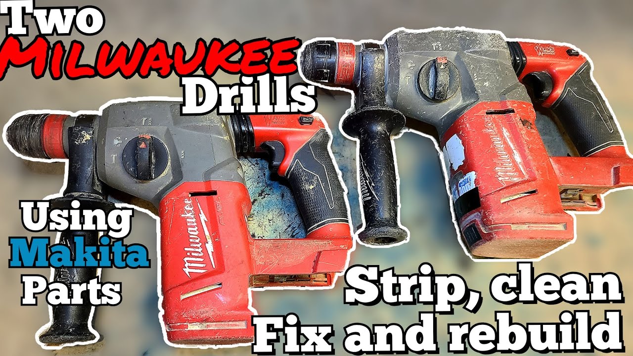Repairing 2 broken Milwaukee SDS Drills, one is siezed up, the other keeps stopping.