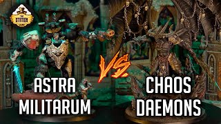 Мультшоу Chaos Daemons vs Astra Militarum I Battlereport 1500pts I Warhammer 40000