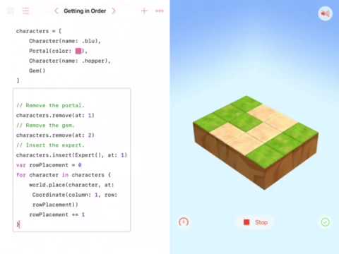 Swift Playgrounds: Getting in Order