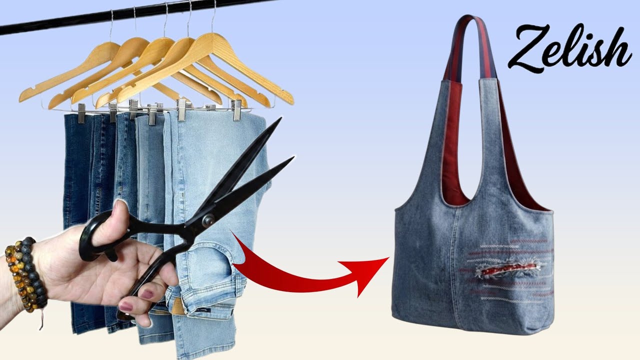 Stop Throwing Away Old Jeans! 🔥 Genius Japanese Style Denim Bag