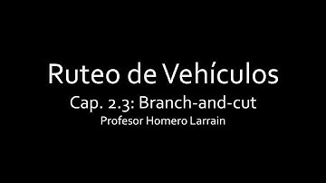 RdV - 2.3: Branch-and-cut