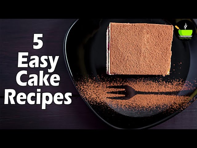 5 Easy Cake Recipe | Chocolate Cake Recipe | Vanilla Sponge Cake | Banana Cake | Milk Cake | Cake | She Cooks