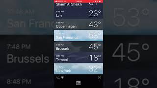 How to CHANGE TO FAHRENHEIT or CELSIUS in WEATHER APP? screenshot 5