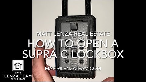 The Matt Lenza Real Estate Team - Supra Push Button C3 Lockbox KeySafe Opening Instructions Kidde