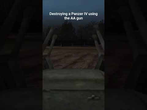 Destroying Panzer using the AA gun || Medal of Honor: Allied Assault Spearhead #shorts