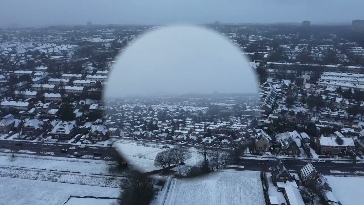 Sneeuw Wageningen op 15  jan. 2024