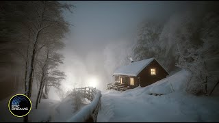 Hillside Cabin, Blizzard Sound, Howling Wind, Snowstorm , Snow Ambience, Deep Sleep, Relaxation