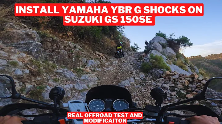 Install Shocks of Yamaha Ybr 125 on Suzuki GS 150SE | Real Offroad test of Yamaha Ybr 125g