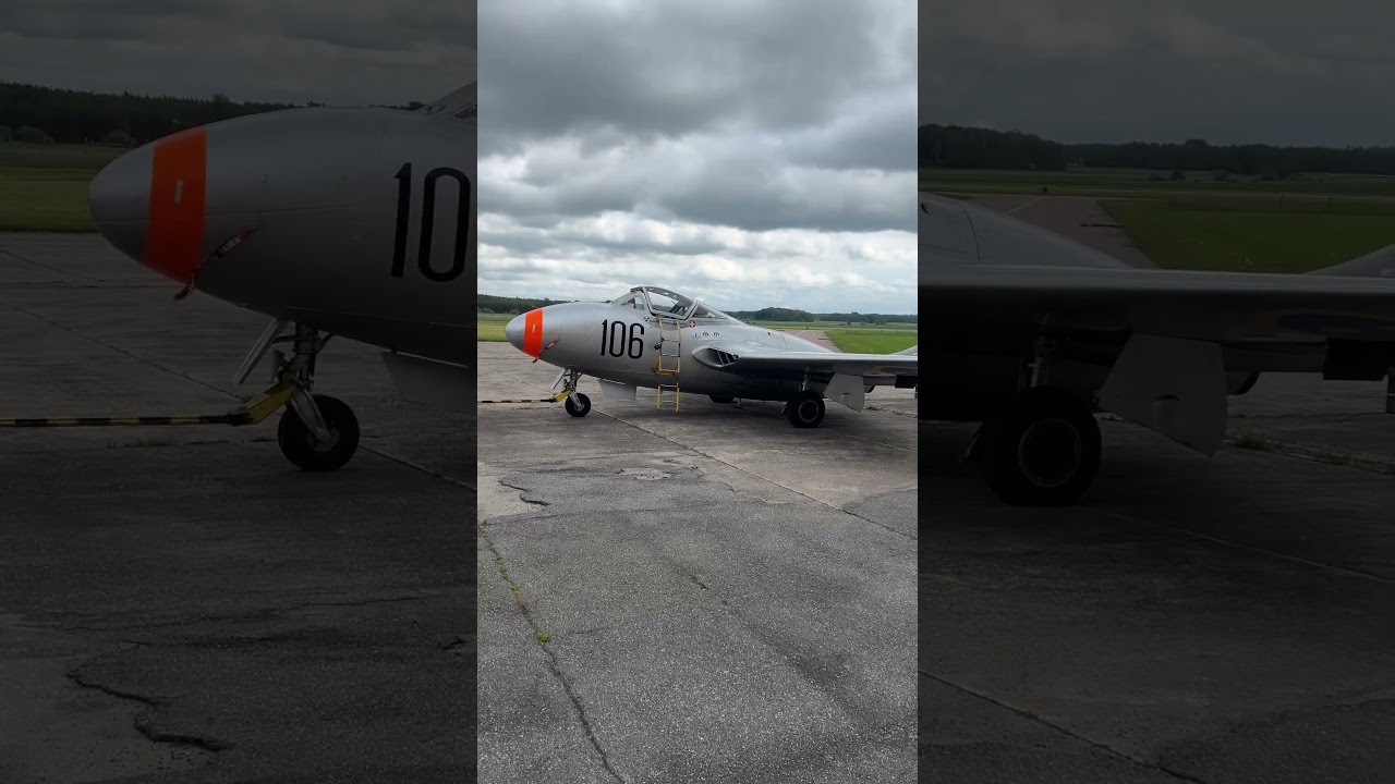 SWEDEN Västerås Flygmuseum. Flygplan Vampire England. Самолёт Вампир Англия. 6 juni 2025.