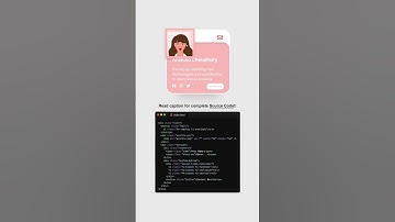 UX & UI Profile Card | HTML CSS