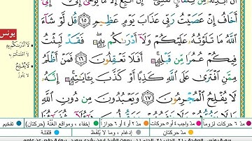 سورة يونس مكتوبة/ بصوت الشيخ ايمن رشدي سويد - برواية حفص عن عاصم