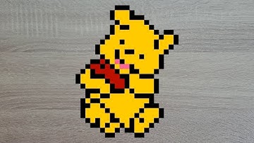 How to create pixelated Winnie-the-Pooh using MS Excel | How to Create Excel Pixel Art | Pixel Art