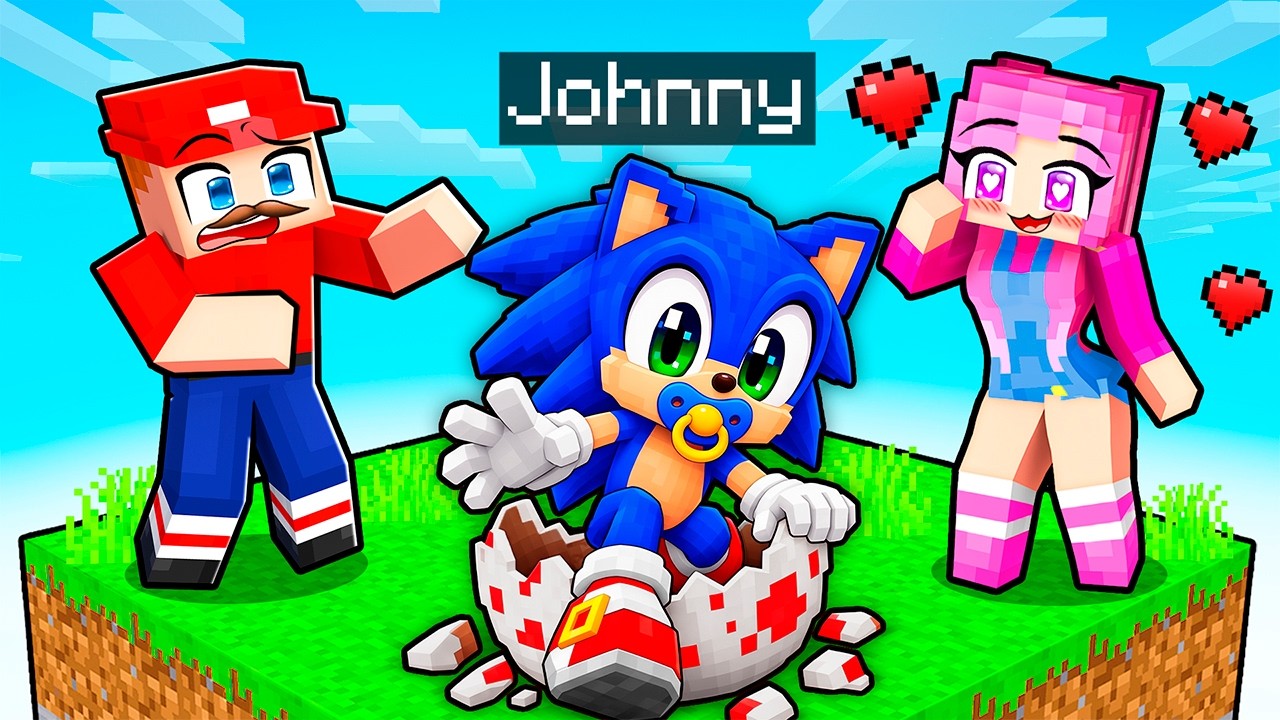 I Pretended to be a BABY SONIC on ONE CHUNK!