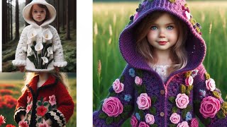 Crochet children Jackets of wool and knitted (share ideas) #crochet #knitted #kidsjacket #jackets