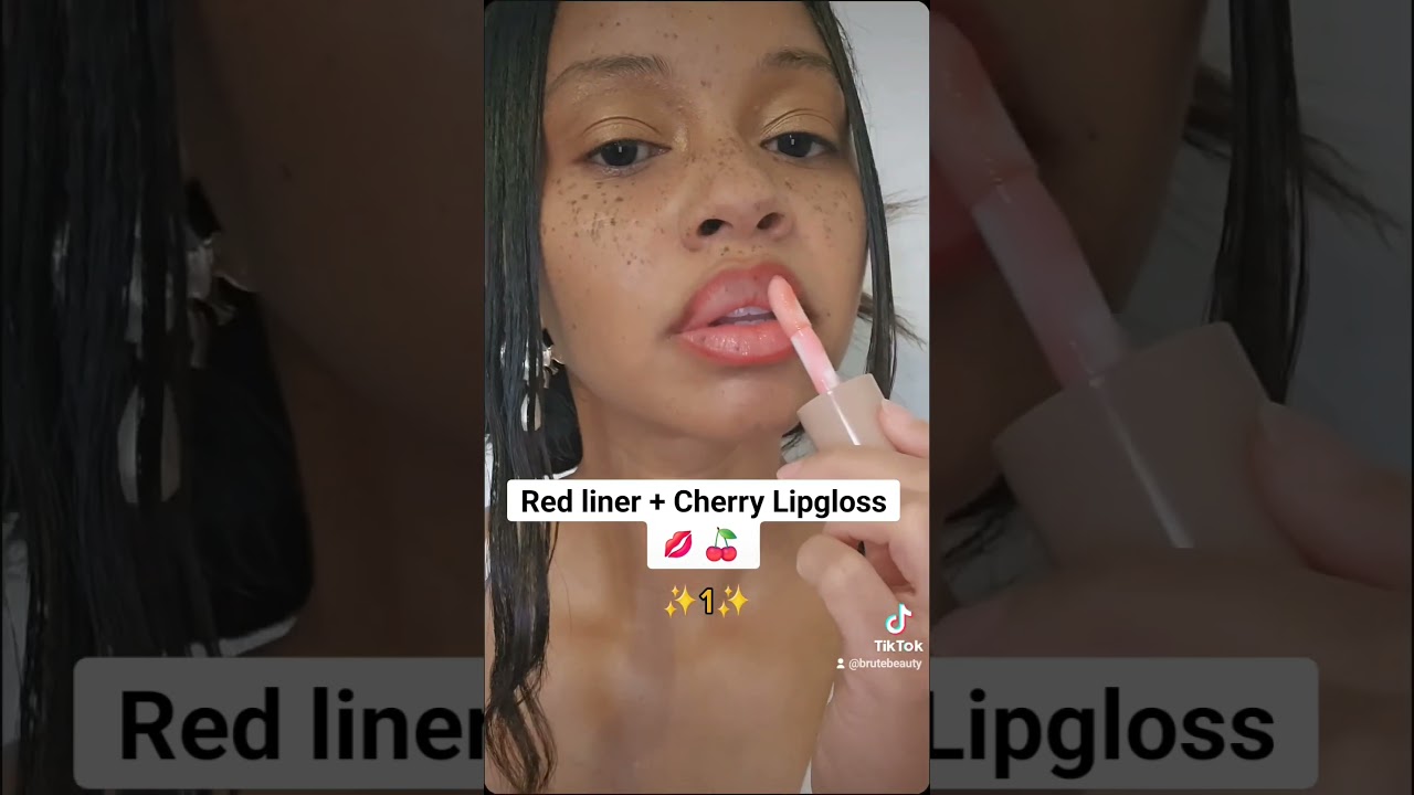 Cherry Bliss GRWM: Redefine Glam with Lip Gloss & Liner! 💋 