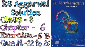 Algebraic Expressions | Class 8 Exercise 6B Question 22 to 26 | Rs Aggarwal | Md Sir