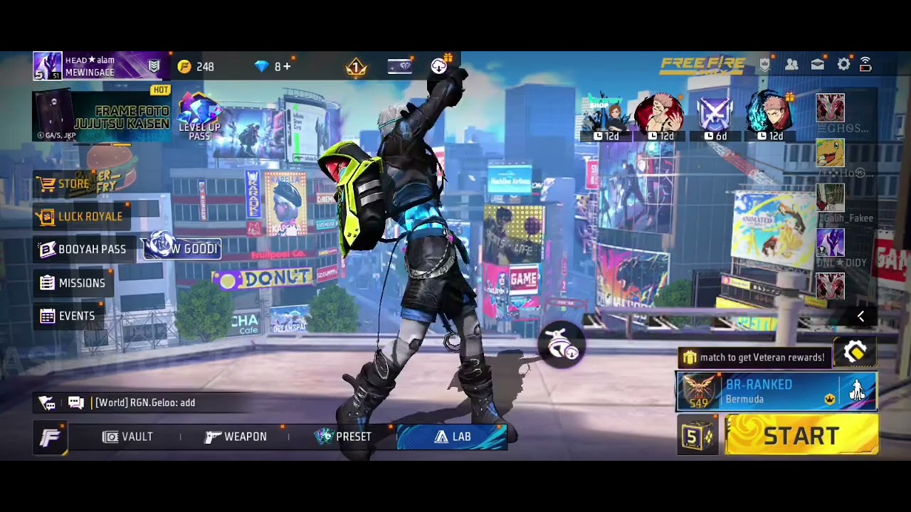 Free fire 😎 vs mooh maro raja song ❌🇮🇳