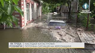 Евакуація та зниження рівня води. Оперативна ситуація на Херсонщині