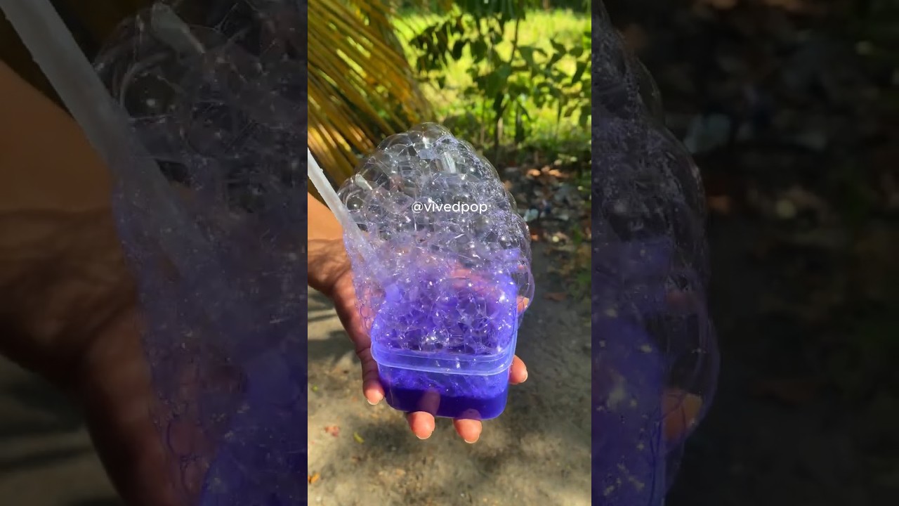 Blue Bubbles Making ✨ | Relaxing ASMR Bubble Video | Satisfying Shorts