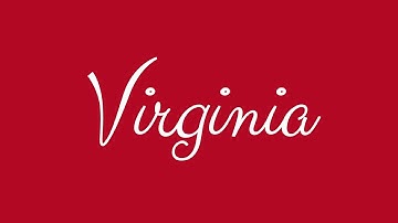 Learn how to Sign the Name Virginia Stylishly in Cursive Writing